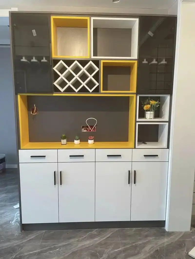 套色酒柜案例合集#酒柜 #餐边柜 #装修效果图实景案例  - 抖音