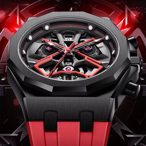 高档男士手表科技感炫酷潮流黑金多功能石英男表黑科技电竞潮款