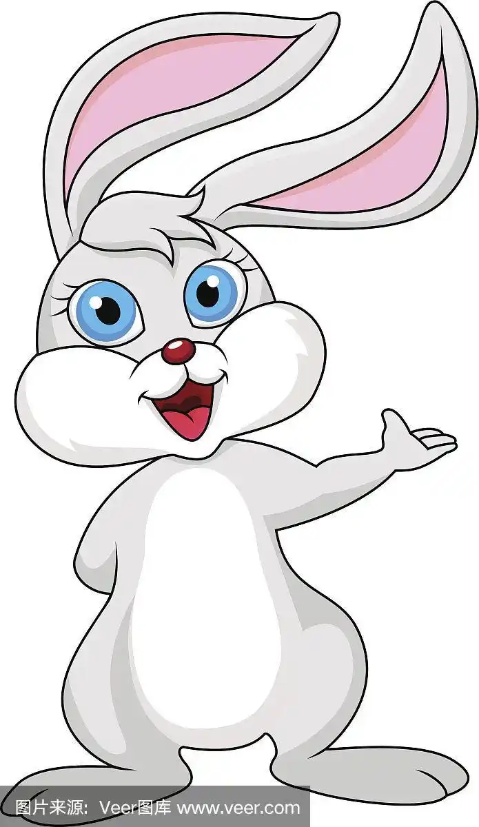 可爱的卡通兔子