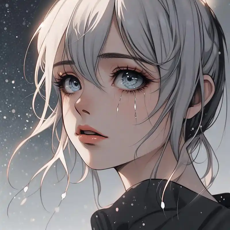 动漫女生流泪头像💧💔太让人心疼了!