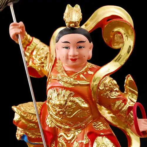 哪吒三太子神像哪咤中坛元帅踏风火轮家用供奉树脂佛像摆件 16寸38