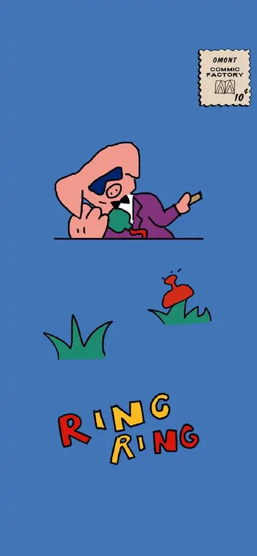 极简个性卡通插画手机壁纸图片