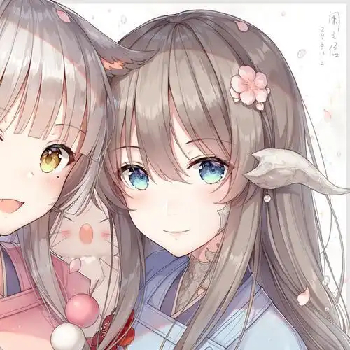 两姐妹可爱卡通头像_头像图片_扣扣乐园