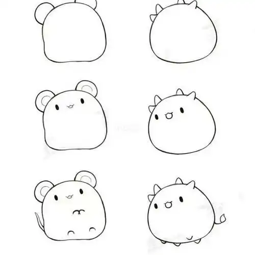 十二生肖的漫画头像简笔画