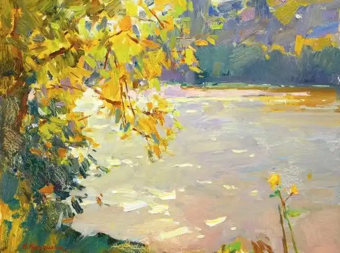 色彩丰富明亮的风景画,亚历山大·克柳辛作品集二_温州九山艺术_零