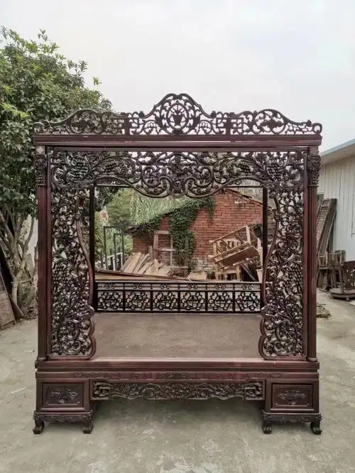 新收清代老红木架子床