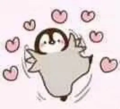 可爱企鹅 爱心纷纷头像
