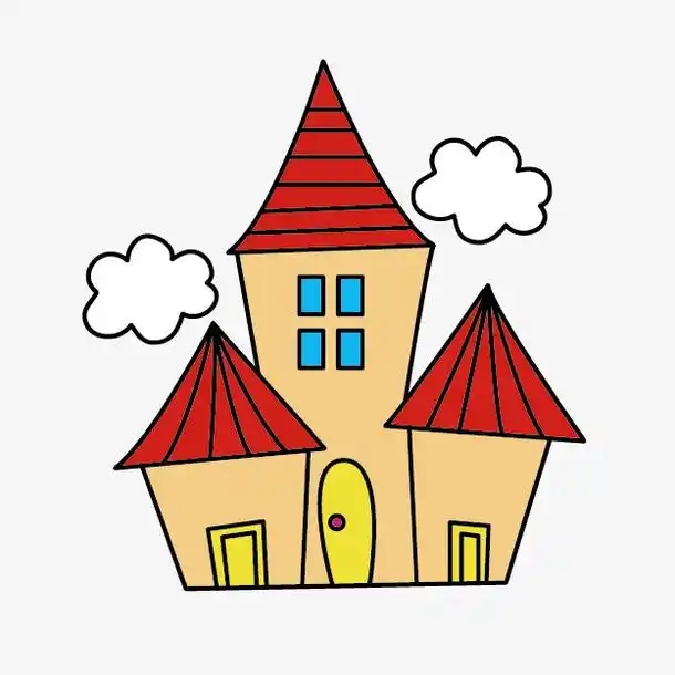 卡通红色房子素材免费下载_觅元素