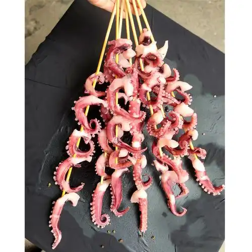 冷冻章鱼足串100串鱿鱼串大章鱼串鱿鱼铁板烧烤食材 轰炸大鱿鱼串