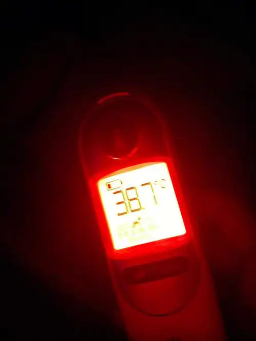 4号第8天,体温又变高了,37.8这样,耳温枪水银交替用,一直在37.