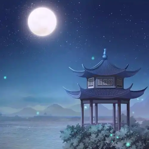 湖边小亭赏明月头像