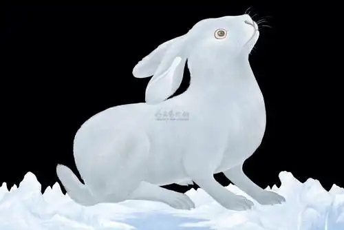 0071 2008年作 兔·山水 布面油画