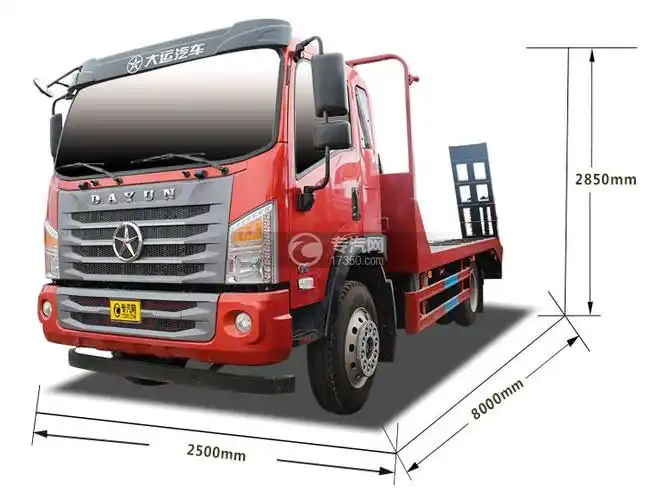 湖北大运g6单桥平板运输车尺寸图