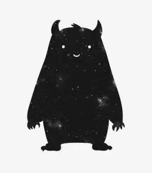 卡通,黑色,小怪兽