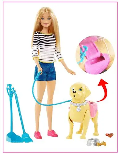 芭比娃娃宠物贪吃狗狗dwj68狗狗照料组合fdd43
