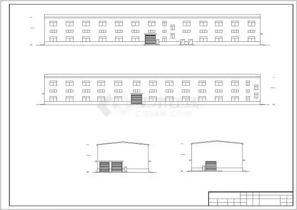 某两层钢框架结构仓库设计施工图