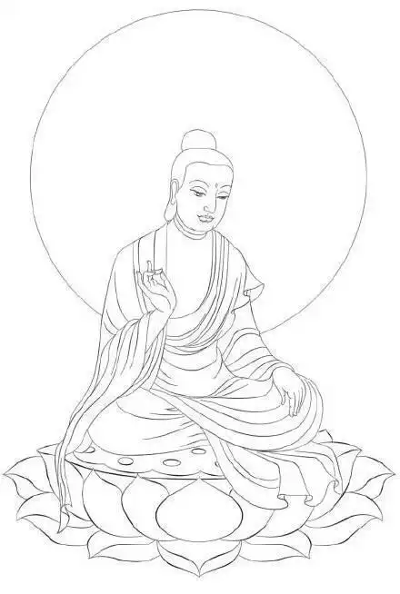 卡通简笔画佛像集