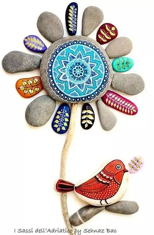 hesnazbac的精美鹅卵石绘画艺术