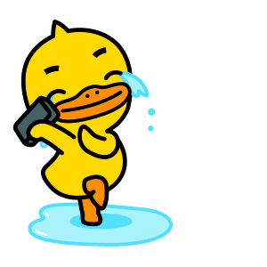 卡通黄鸭子摔手机眼泪张大嘴gif动图_动态图_表情包下载_soogif