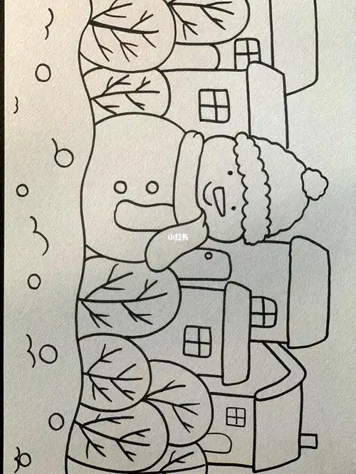 零基础学画画  #简笔画  #画画  #画画的日常  #我这边下雪了拿们