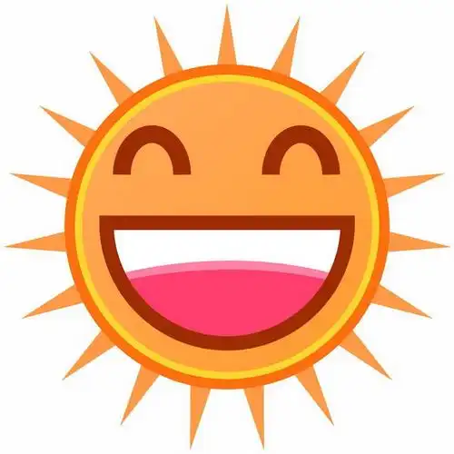 可爱的卡通微笑太阳表情图片免抠素材