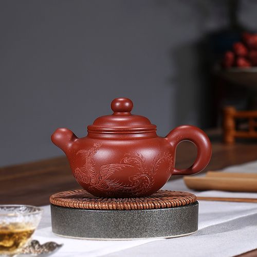 宜兴紫砂壶 全手工 正高级工艺美术师 周小明 【掇子】250cc 原矿朱泥