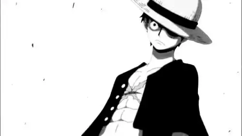 路飞帅照黑白的