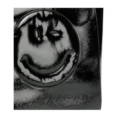 hindmarch/anya hindmarch 18年秋冬 笑脸 女包 女性 饺子包 黑色