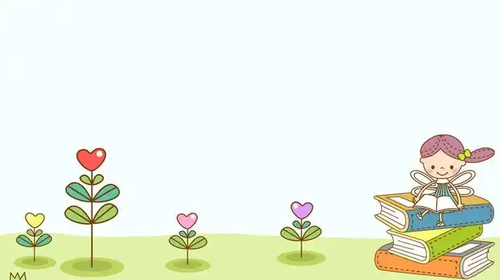 一组可爱卡通儿童ppt背景图片