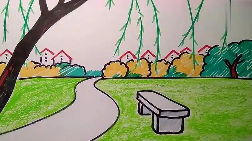 共建美好家园简笔画