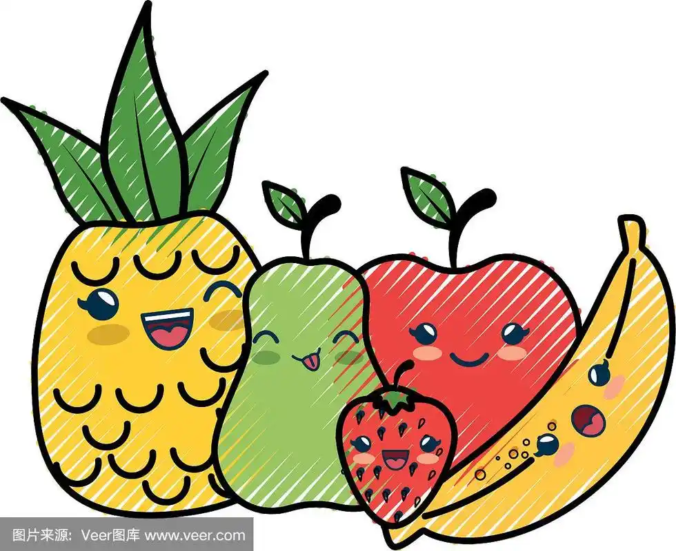 水果的卡通笑脸