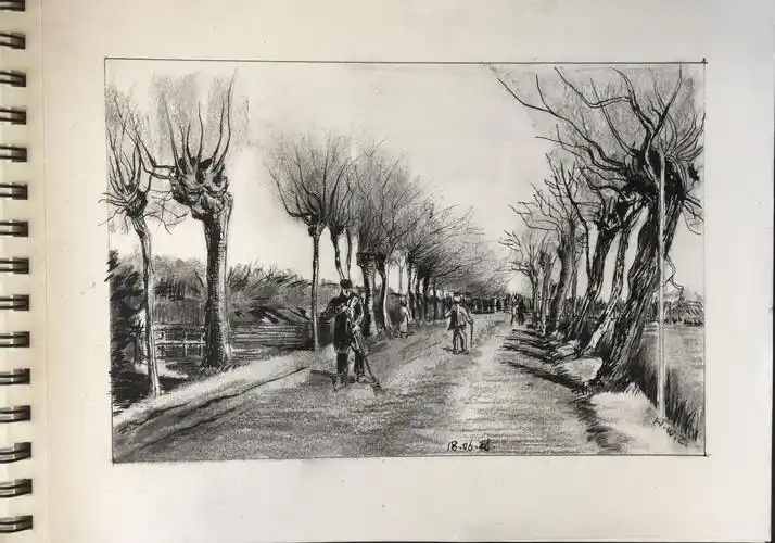 「风景速写」之"点线面"训练中的九宫格构图