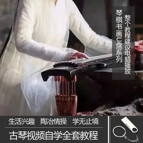 洽品 弹古琴教学高清视频教程教练初级入门到精通考级零基础自学全套
