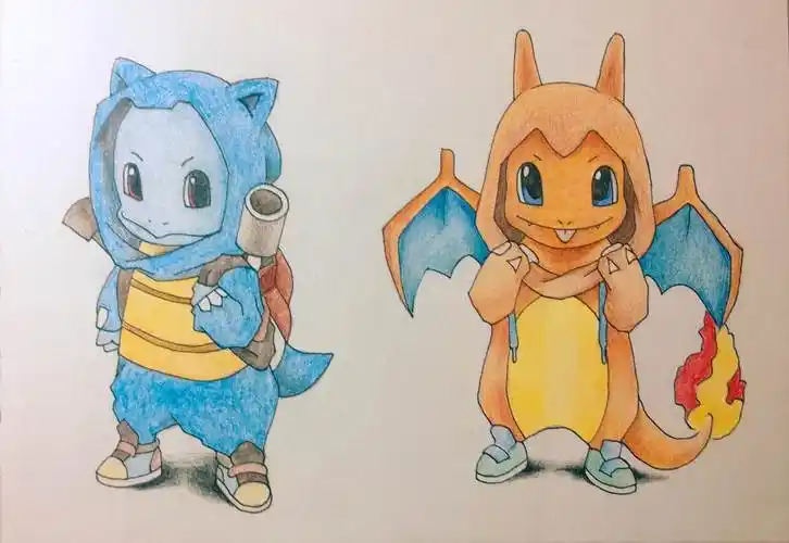 画神奇宝贝 画神奇宝贝神兽