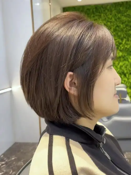 短发齐肩发流行短发黑茶色