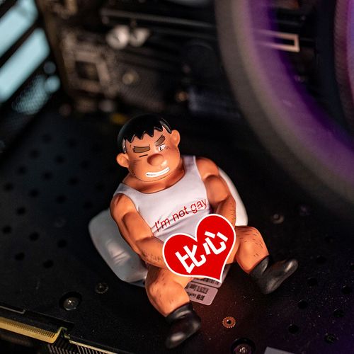 现货版毁童年原创系列公仔冰箱贴磁比心胖虎手办