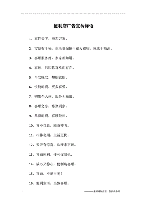 便利店广告宣传标语.docx 6页