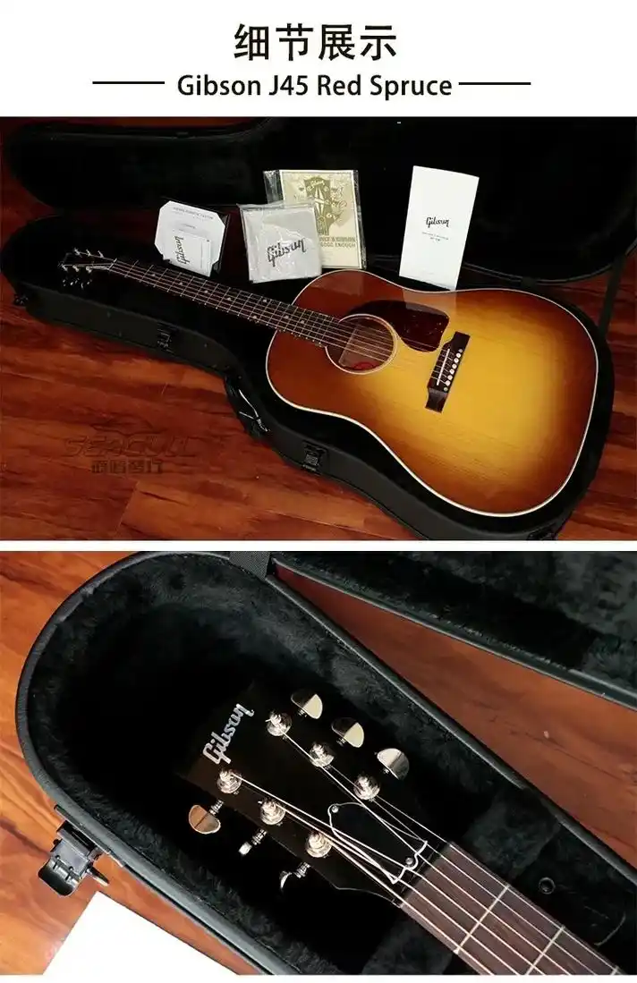 gibsonj45 red spruce.纯正美国乡村音乐之 - 抖音