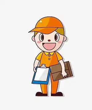 卡通人物快递员