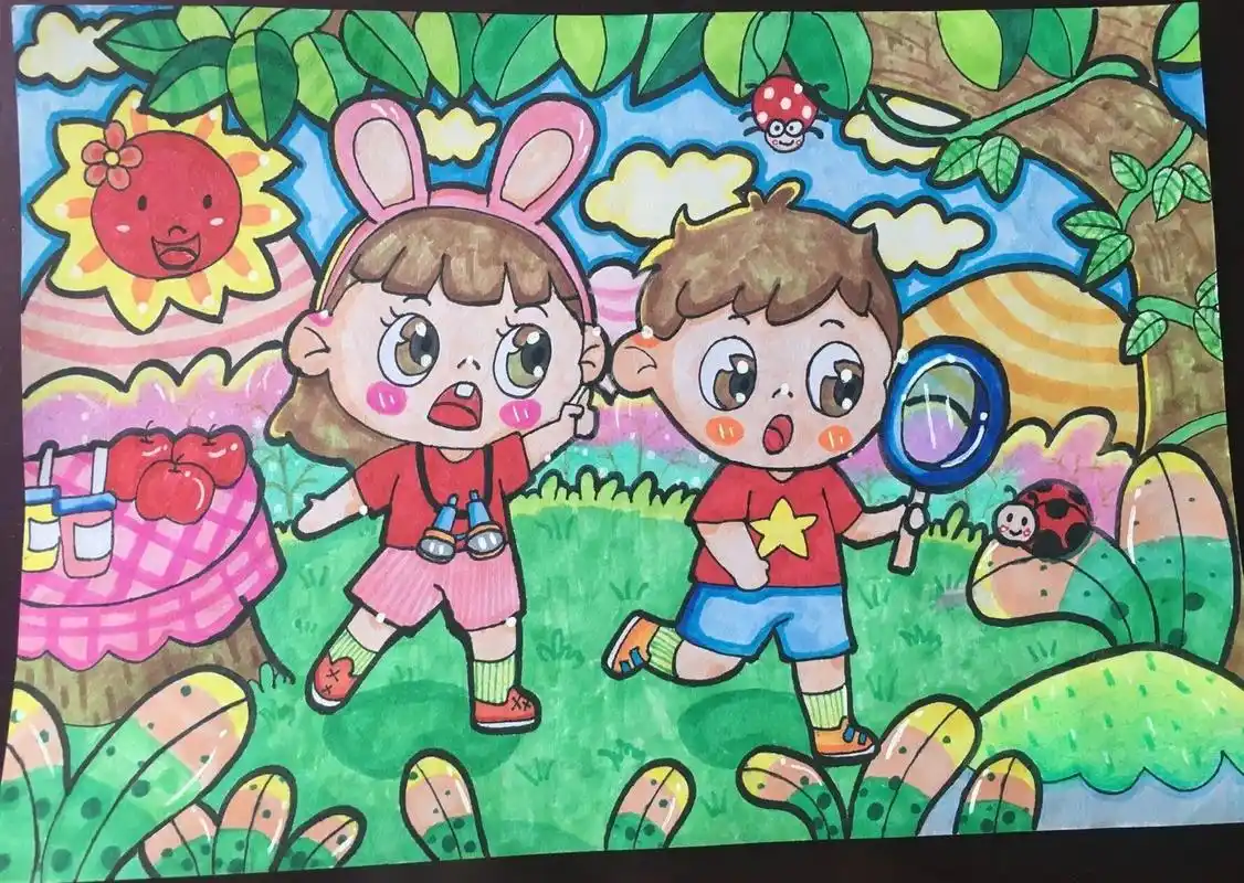 学前教育绘画作品(一) 临摹-汤圆 的一幅儿童画主题画作品 符合多种