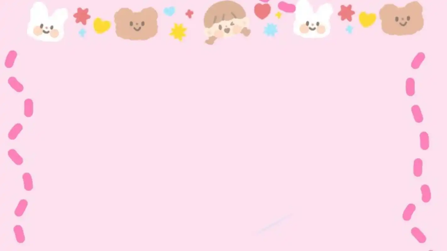 粉色可爱混搭ppt背景图