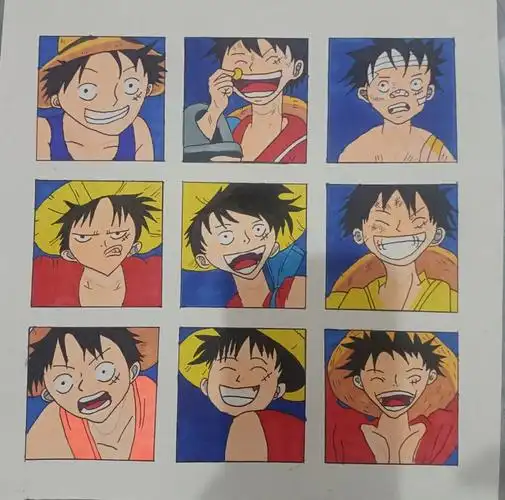 海贼王路飞格子画