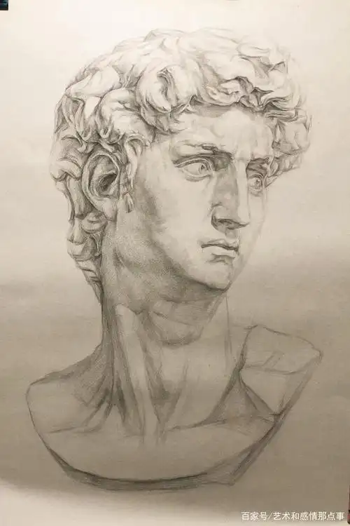 素描石膏像大卫步骤