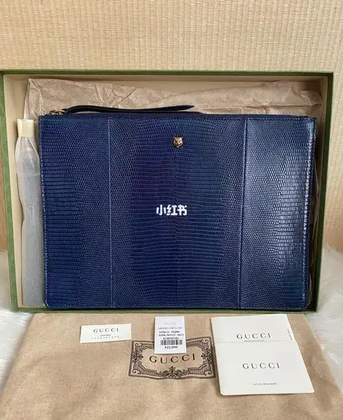 gucci蜥蜴皮手拿包