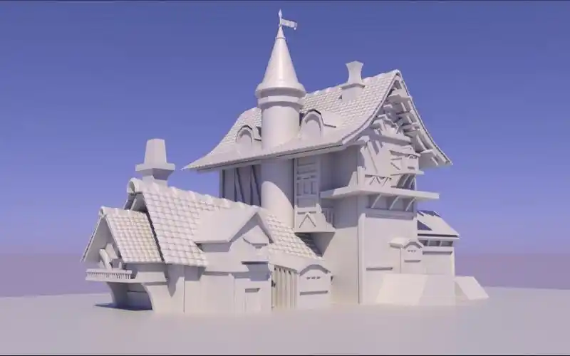 【maya场景建模】卡通城堡模型制作,maya场景建模案例教学