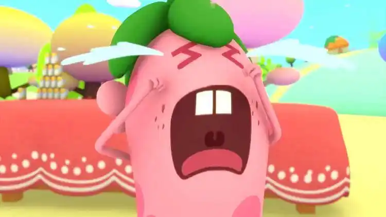 乐比悠悠:小火车好坏哦,抢了大草莓的蛋糕,把人家惹哭了