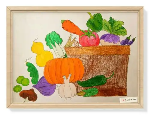 豫章师院~湾里校区,综合部18级学前五班美术优秀作品~"蔬菜"图集