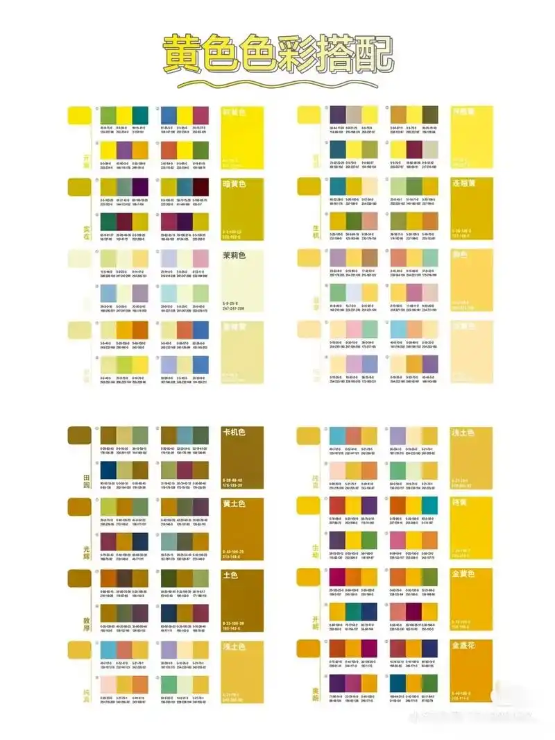 设计师最全万能配色色卡! 冷暖色,对比色,同色系搭配, 可用 - 抖音