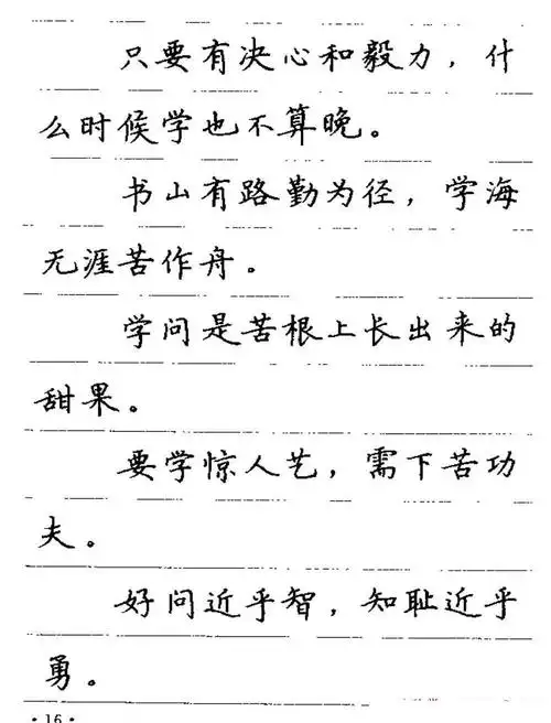 钢笔正楷名人名言书法欣赏大全