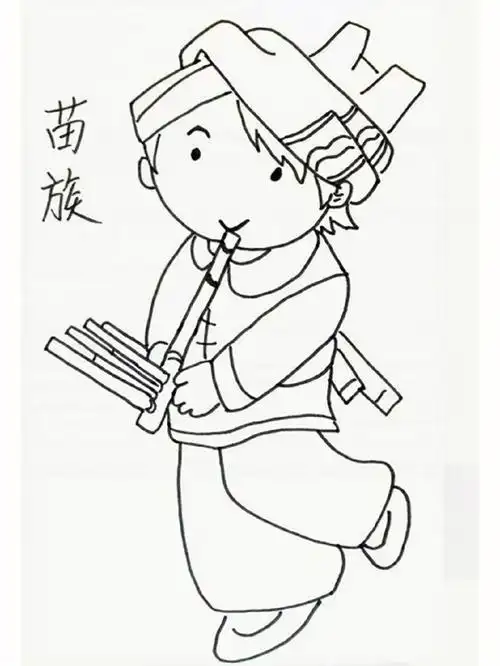 少数民族简笔画二